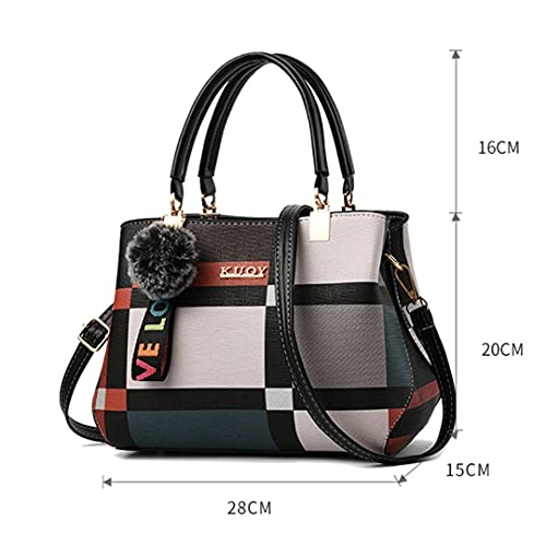Bolsa Feminina de Luxo, Modelo Carteiro com Costura, Estilosa e de Ombro Morashop (Marron)