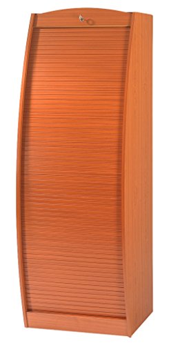 SIMMOB Armoire Informatique Galbée Largeur 60 cm 5 Niches - Merisier