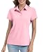 JoyGirl Poloshirt Damen Kurzarm Golf Tennis Polo Shirt UV Schutz Polohemd Atmungsaktiv Sportshirt Schnelltrocknend Sommer T-Shirts (Rosa,M)