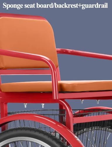 Triciclo Plegable para Adultos, 3 Ruedas, Rojo miniatura 2