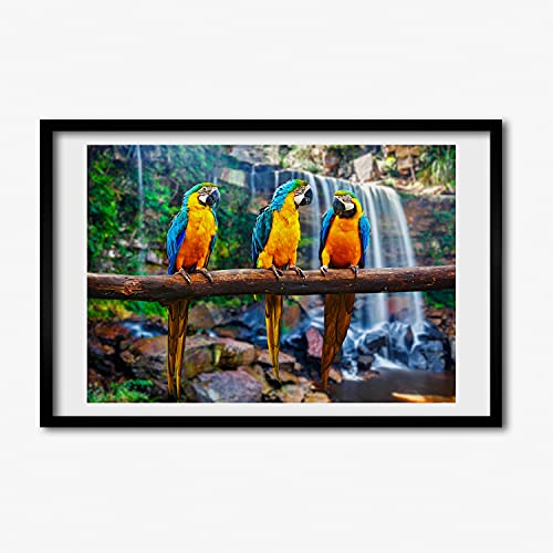 Cadre photo 60x40 cm Tulup en bois MDF moderne avec affiche de tableau décoratif
