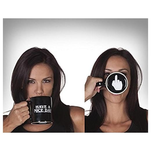 350 ml ha en trevlig dag "Fuck You" mugg mugg kaffekopp, tekopp, keramikkopp (svart)