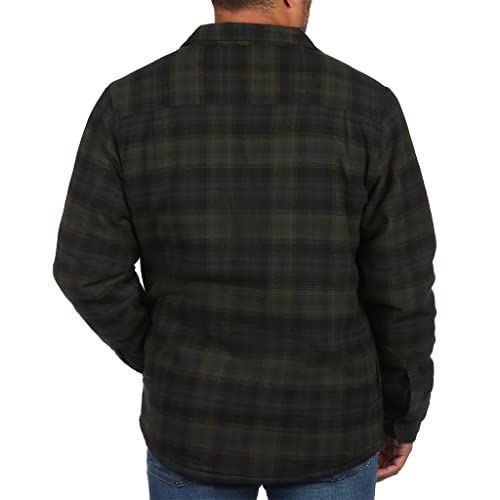 Coleman Sherpa Lined Yukon Flannel Shirt Jackets with Corduroy Trim Red/Charcoal Large2