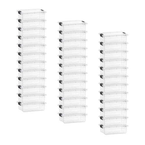 Image of Superio 4.5 Quart Clear Plastic Storage Containers with Lids, Stackable Organizer Bins, BPA-Free Storage Boxes for Home, Office, Dorm & Classroom, 36 Pack