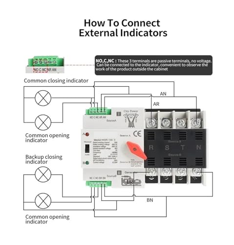 Inverseur de source automatique 220V 100A à commutation rapide PC - 3