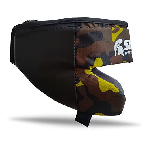 Image of SKMT Never Lose Until You Win Kids Boxing Kit with Filled Punching Bag, Gloves and Headgear, Age 7-13 Years (Yellow Army)