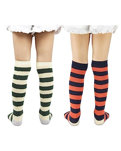 Image of Neska Moda Baby Boys & Girls Cotton Pack of 2 Pair Knee High Socks /Long Socks /Stockings (1-2 Years /2-3 Years /3-4 Years /4-6 Years)-SK1096andSK1100