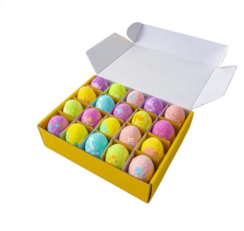 Dinosaur Egg Bath Bomb - Easter with 25 Surprises Inside - Dinosaur Gifts for 3 4 5 6 7 and 8 Year Old Boys and Girls Kids Gifts - Perfect for Birthdays