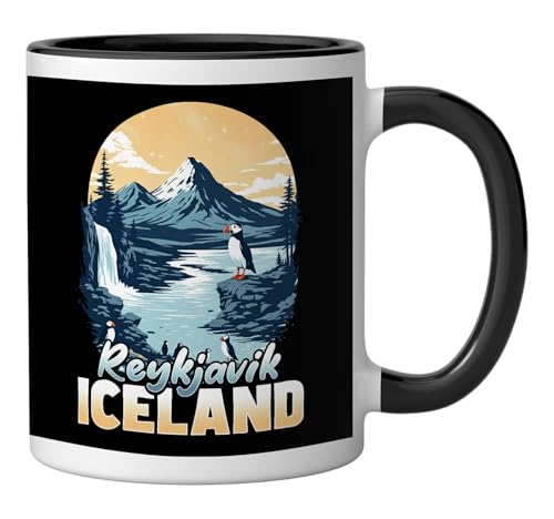 Taza de cerámica souvenir Reykjavik Icelandic 11 oz miniatura 2