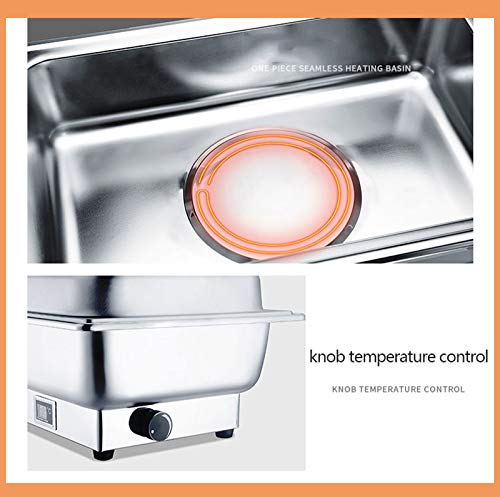 Chafing Dish 9L, Speisenwärmer Warmhaltebehälter Elektrisch, Buffetwärmer Edelstahl für Buffets, Bankette, Hauspartys… – Bild 8