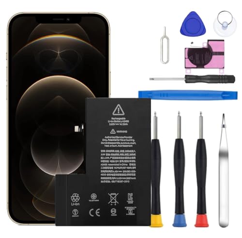 Yuntunele Battery for iPhone 12 Pro Max Upgraded New Battery Replacement for iPhone 12 Pro Max 6.7-inches (A2411 A2342 A2410 A2412) Professional Repair Tool Kits