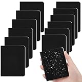 Qeeenar 12 Pcs Black Waterproof Pocket Notebook 3.2