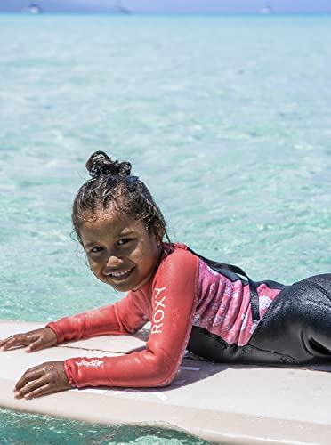 Roxy Girls 4/3 Prologue Tny Back Zip Gbs Wetsuit - Black/Coral Flame/Bright White | 4G #TOP1