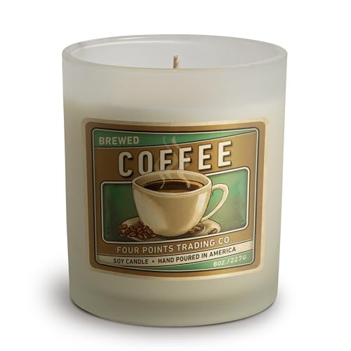 Four Points Trading Co. Hazelnut Coffee 8 Oz Scented Soy Aromatherapy Candle w/Jar