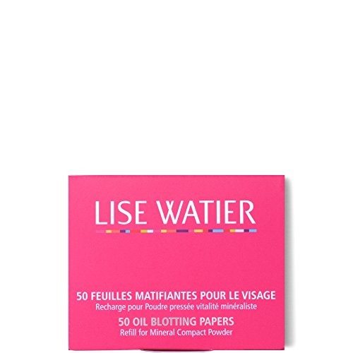 Papier buvard à l'huile Lise Watier pour éliminer le sébum du visage sans abîmer le maquillage
