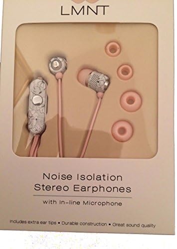 LMNT Noise Isolation Stereo Earphones with in-Line Microphone
