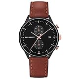 PRAKTISCHE FUNKTIONEN: Dieser Chronograph für Herren verfügt über zahlreiche Funktionen neben dem Anzeigen der Uhrzeit. Du kannst auch eine Stoppuhr starten und das Datum ablesen.