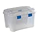Produktbild ALLIBERT Aufbewahrungsbox Totem 60l in transparent/blau, Polypropylen, durchsichtig