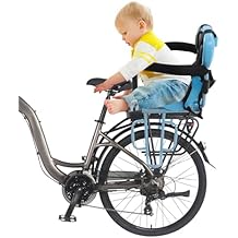 Rear Child Bike Seat Attachment for Adult Bike, Comfortable Seat Cushion, Safety Harness, Rear Mounted Child Bicycle Carrier Suitable for Kids