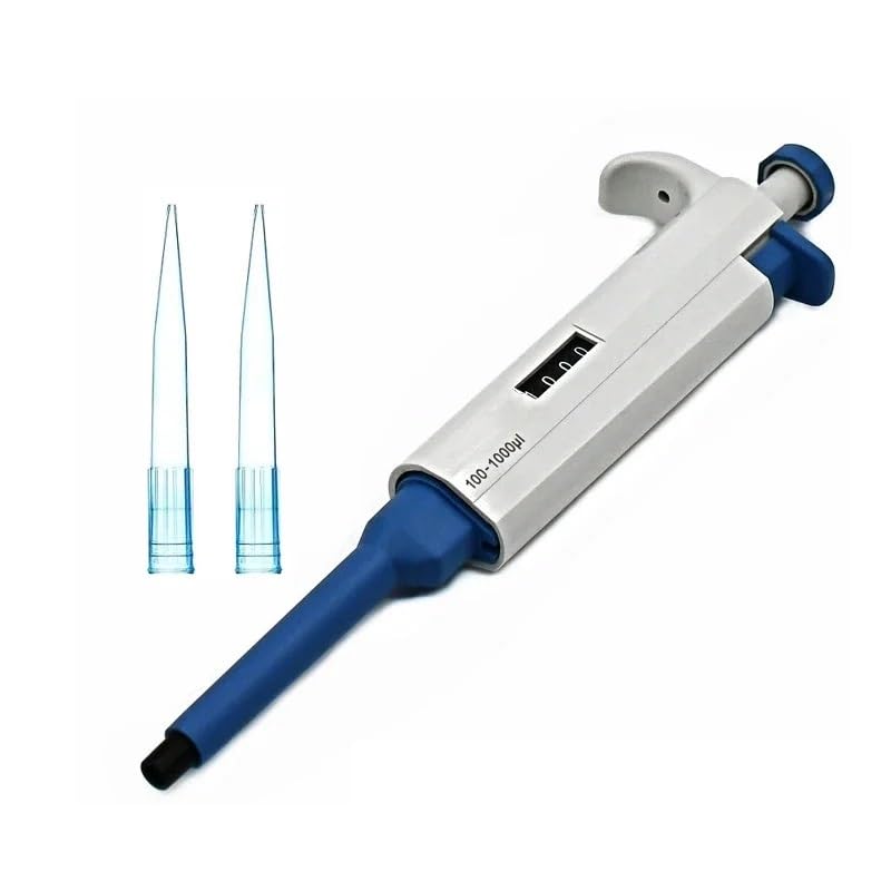 Single Channel Manual Adjustable TopPette Pipette 2-10ml Pipettor Pipet 0.1-2.5ul/0.5-10ul/20-200ul/100-1000ul Come with Tips(20-200 ul)