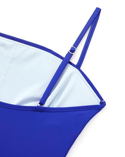 Image of SUUKSESS Women Sexy One Piece Swimsuit Tummy Control Square Neck Bathing Suit