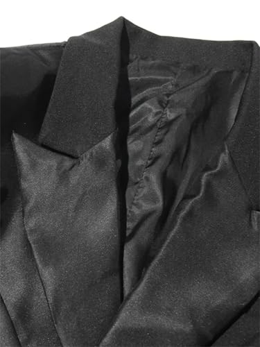 Women's Sexy Waist-Baring Suit Jacket, Loose V-Neck Solid Color Professional Suit Jacket3