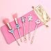 Interstellar Baby Makeup Brushes 5Pcs Set Creative Stitch Theme Cosmetic Brushes Set, Premium Synthetic Foundation Eyeshades Brush Set Best Gift for Young Girls