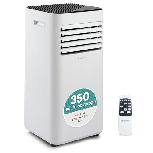 SereneLife Portable Air Conditioner 8,000 BTU with Built-in Dehumidifier - Portable AC unit for rooms up to 350 sq ft -  - Detailed View