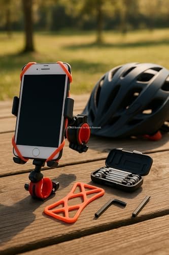 Busstier Lastik Destekli, Standlı Bisiklet Telefon Tutucu, 360° Döner Ayarlı, Titreşim Engelleyici, Silikon Emniyet Kemerli, Gidon Üzerine Montajlı, Universal Uyumluluklu, ABS Malzeme, Güvenli Sürüş İ - Görsel 7