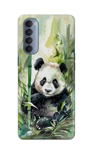 Image of Printed Hard Back Cover for Oppo Reno4 Pro Back Cover (Panda -J1) -190724(EA)