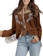 Western Style - Regular fit dress shirts with Embroidery will work wonderfully well whether worn with a pair of jeans, a skirt, or shorts. That will add a touch of chic western vibe to your everyday looks. Unique Design - The tenderness and solid cot...