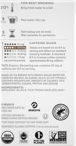 Tazo 68782253 Tea Bags, Black Tea, Regenerative Organic Darjeeling Tea thumb #12