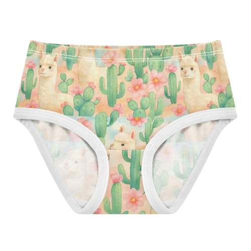 Joisal Cute Llamas Cactus Flowers Pastel Toddler Underwear Floral 2t Cotton Cute Panties Girl Fancy Briefs Undies Kids