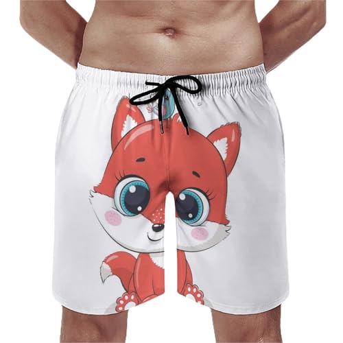 Maillot de bain homme renard imprimé oiseau idéal pour vos après-midi piscine