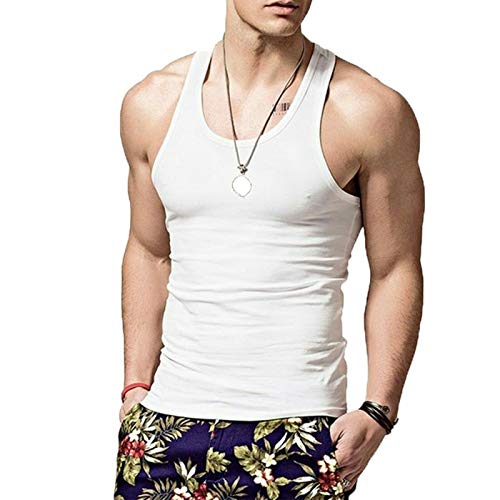 3 Packs Mens 100% Cotton Tank Top A-Shirt Wife Beater Undershirt