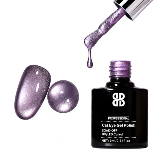 Image of Bolt Bee Silk Cat Eye Magnetic UV Gel Nail Polish 9ML- Cat Eye Effect, Long Lasting Chip Resistant Gel Polish, Professional Nail Art Gel, UV LED Lamp Cure, Smooth Shimmer Finish (CAT EYE NO. 02)