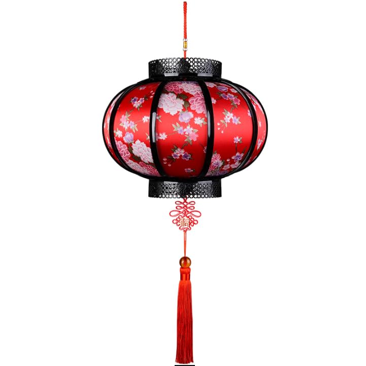 WouND Red Lantern Chinese Style Imitation Sheepskin New Year Red Lantern Outdoor Balcony Door Chandelier Palace Lantern Hanging Lanterns
