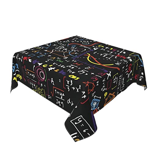 Nappe mathématique imperméable nappe décorative carrée anti-plis