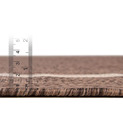 Uniqueloomoutdoorbordercollectionarearugsoftborder61x9rectanglebrownivory  Urban Country Home Decor Unique loom outdoor border collection area rug soft border 6 1 x 9 rectangle brown ivory  urban country home decor