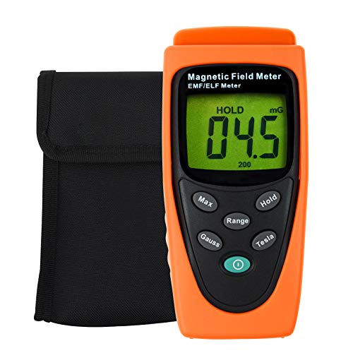 EMF ELF Magnetic Field Meter Electromagnetic Detector Micro-Tesla Milli-Gauss 30Hz ~ 300Hz Frequency Gauss Tester