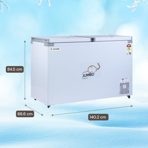 Image of Rockwell 450DDU Double Door 5 Star Convertible Deep Freezer | Fast Cooling, Low Power Consumption, 4 Year Warranty, Energy Efficient, Perfect for Restaurants & Homes, Dual Mode Use