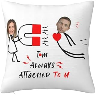Naispanda Personalised Photo Pillow Cushion Cover (30x30cm) Double-Sided Printing Custom Throw Pillow with Image/Text, DIY Wedding Keepsake, Birthday Gift
