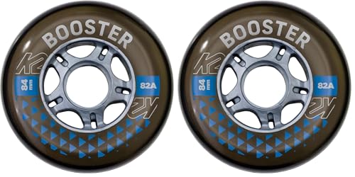 K2 Skates Adultes Universel Patins en Ligne Booster 84MM 82A 4-Wheel Pack — Black — 84mm 82A...