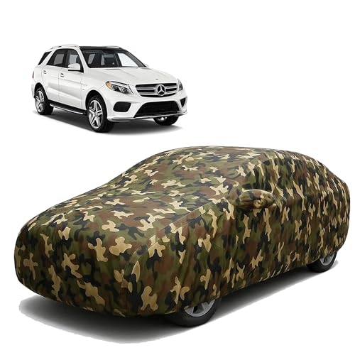 Image of Sulfar 100% Waterproof Car Body Cover Compatible with Mirror for Mercedes Benz GLE with Long Lasting Durable Material (Triple Stitched, Full Bottom Elastic, Camouflage Army)
