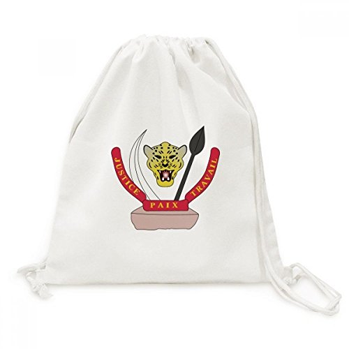 Sac à dos cordon voyage avec emblème du Congo pour vos sorties et loisirs