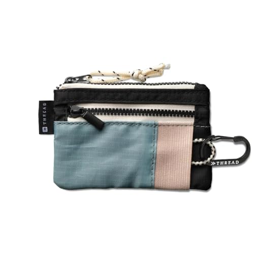 Image of Thread Wallets Pouch Wallet - Compact Zip Wallet with Clear ID Window, Coin & Card Pockets, and Key Stash - Lightweight Rip-Stop Travel Wallet for Men & Women (Ranger)