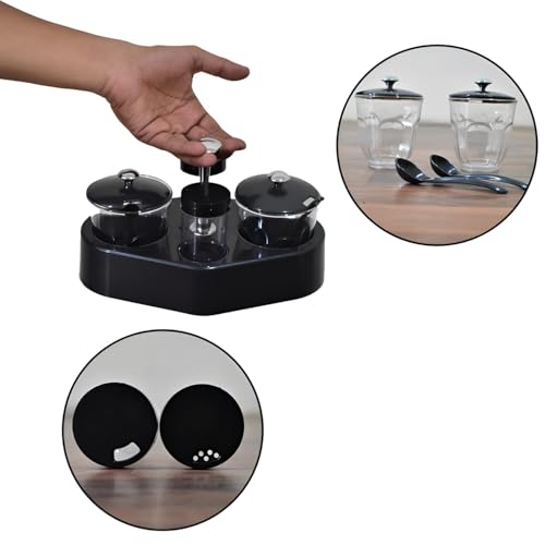 Image of 4 in 1 Pickle Container Jar Salt and Pepper Shaker for Dining Table
