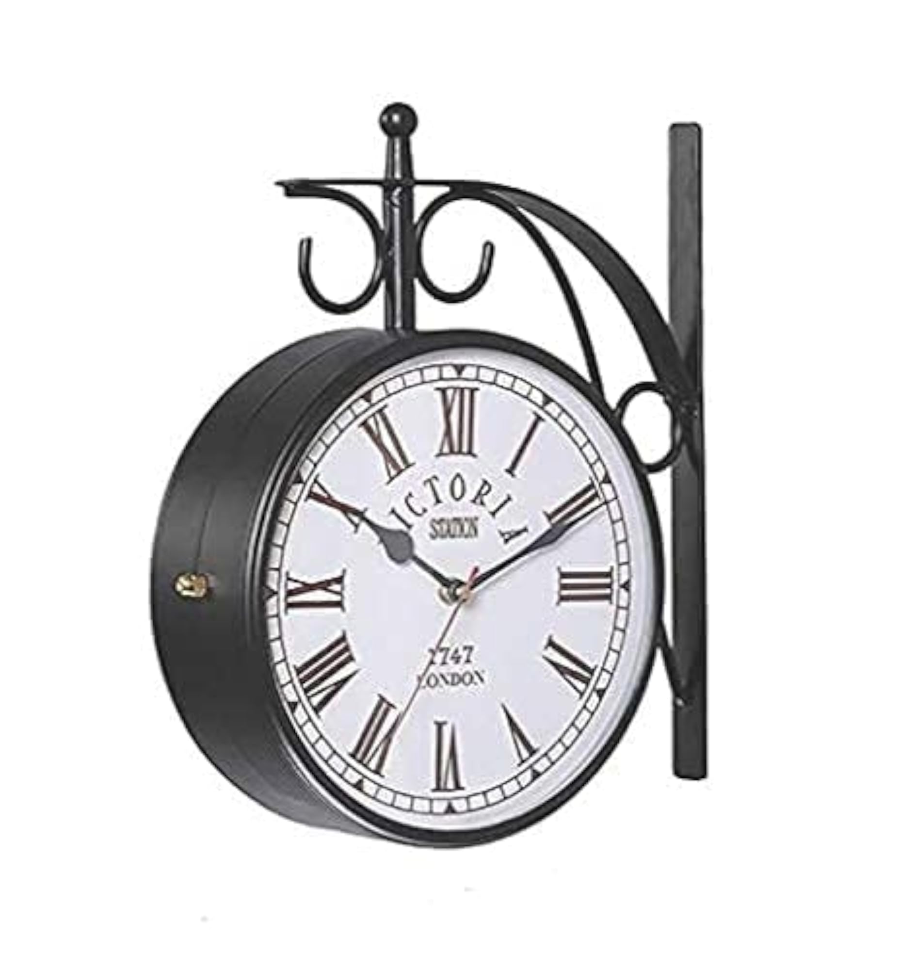 Antique Double Sided Railway Station Wall Clock