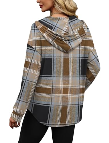 Image of Sampeel Hoodies for Women Trendy Fall Fashion 2025 V Neck Oversized Sweatshirt Plus Size Tops Clothes