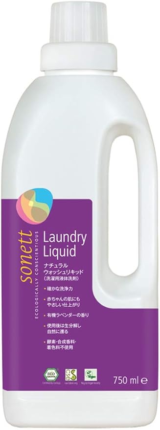 Amazon Sonett ソネット 洗濯用洗剤 オーガニック ラベンダー ナチュラルウォッシュリキッド 750ml 本体フローラル Sonett ソネット ドラッグストア